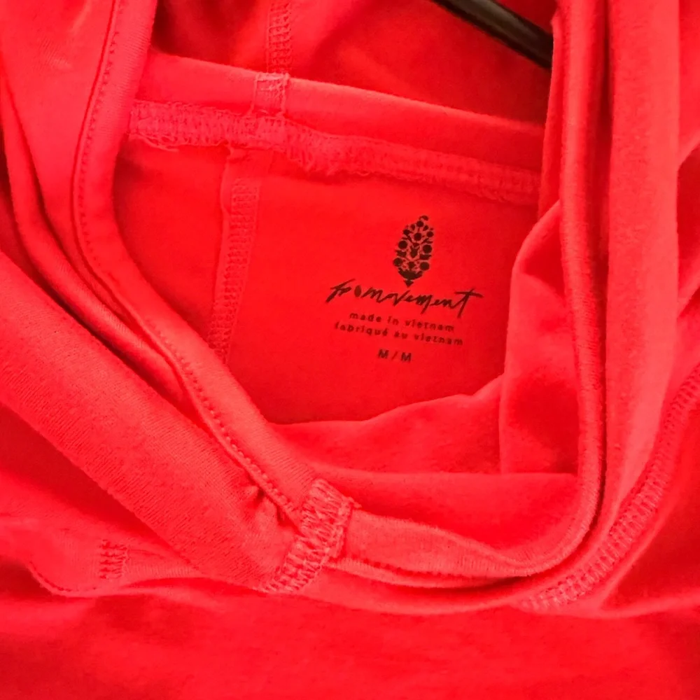Free People Misty Morning red layering hoodie Medium - Picture 7 of 10